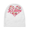 Jet'aime Flower Heart Baby Beanies