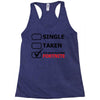 too busy playing fortnite (black) Racerback Tank