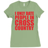 i only date people Ladies Fitted T-Shirt