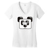 panda pixel Women's V-Neck T-Shirt