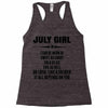 Super July Girl Racerback Tank