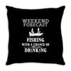 fishing funny Throw Pillow