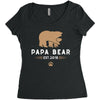 papa bear Women's Triblend Scoop T-shirt