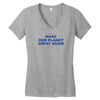 make our planet great again 2 Women's V-Neck T-Shirt