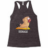 yoga pug exhale Racerback Tank