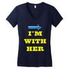 i am with her Women's V-Neck T-Shirt