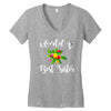 world's best sister with flowers. Women's V-Neck T-Shirt