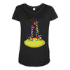 Giraffe Couple T shirts Maternity Scoop Neck T-shirt