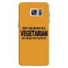 vegetarian ask yourself why not vegan food foodie tofu geek tee shirt Samsung Galaxy S7