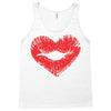 lip print heart Tank Top