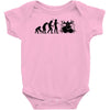evolution of drummer Baby Onesie