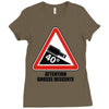 warning descent Ladies Fitted T-Shirt