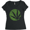 cannabis finger printing Women's Triblend Scoop T-shirt
