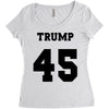 Trump 45 jersey number Women's Triblend Scoop T-shirt