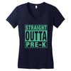 straight outta pre k Women's V-Neck T-Shirt