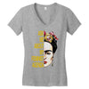 ask me about my feminist agenda frida kahlo Women's V-Neck T-Shirt