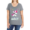 Unicorns are Born in March Dabbing Ladies Curvy T-Shirt