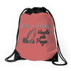 life is fragile Drawstring Bags