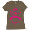 queens are born in august Ladies Fitted T-Shirt