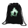 the adventure begins Drawstring Bags
