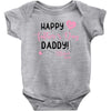 Happy Fathers Day Daddy! Baby Girl Any Name Customized Baby Bodysuit