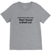 funny t shirt i used to jog 5 miles a day V-Neck Tee