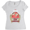 who knows sign language Women's Triblend Scoop T-shirt
