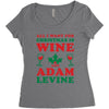 all i want for christmas is wine and adam levine Women's Triblend Scoop T-shirt