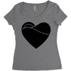 black heart Women's Triblend Scoop T-shirt