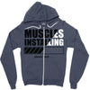 muscles installing Zipper Hoodie