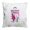 birthday troll Throw Pillow