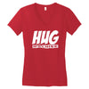 hug machine funny joke Women's V-Neck T-Shirt
