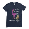 mama &amp; pizza dinasour. Ladies Fitted T-Shirt