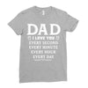 I Love You Dad Ladies Fitted T-Shirt