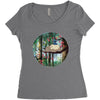 Stitch And Totoro Women's Triblend Scoop T-shirt
