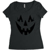 beauty face pumpkin Women's Triblend Scoop T-shirt
