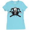 viking skull Ladies Fitted T-Shirt