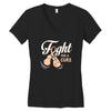 Fight For a Cure Uterine Cancer Awareness Women's V-Neck T-Shirt