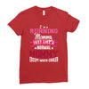 running mommy white Ladies Fitted T-Shirt