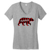 mama christmas bear Women's V-Neck T-Shirt
