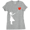 banksy style Ladies Fitted T-Shirt