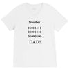 number one dad funny t shirt binary nerd geek tee s 3xl V-Neck Tee