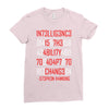 adapt or die encoded (white) Ladies Fitted T-Shirt