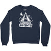 white ink camping is in tents funny Crewneck Sweatshirt