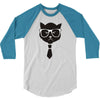 grumpy hipster cat 3/4 Sleeve Shirt