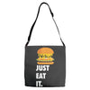 just eat it burger lover Adjustable Strap Totes
