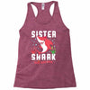 sister shark doo doo doo family matching Racerback Tank