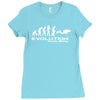 evolution of scuba divingfunny swim retro sea cool boat party Ladies Fitted T-Shirt