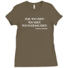 Flee You Idiot Ladies Fitted T-Shirt