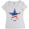 usa star Women's Triblend Scoop T-shirt